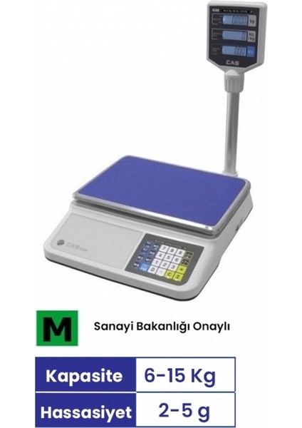 Pr II Plus Tutar Hesaplamalı Boyunlu Terazi 15 kg