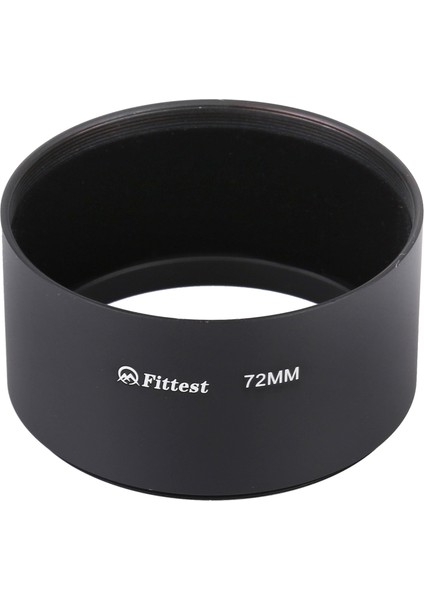 Orta Telefoto Lens Için En Uygun Olanın 72MM Konu Tipi Düz Tüp Full Metal Lens Hood Gölge(Yurt Dışından)