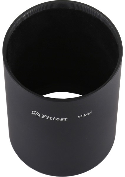 Orta Telefoto Lens Için En Uygun Olanın 52MM Konu Tipi Düz Tüp Full Metal Lens Hood Gölge(Yurt Dışından)