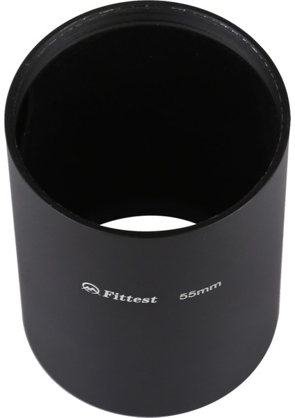 Orta Telefoto Lens Için En Uygun Olanın 55MM Konu Tipi Düz Tüp Full Metal Lens Hood Gölge(Yurt Dışından)