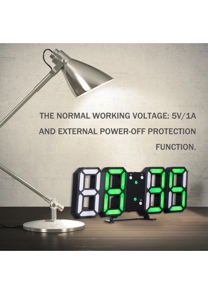 3D LED Dijital Saat Elektronik Masa Saati Çalar Saat (Yurt Dışından)