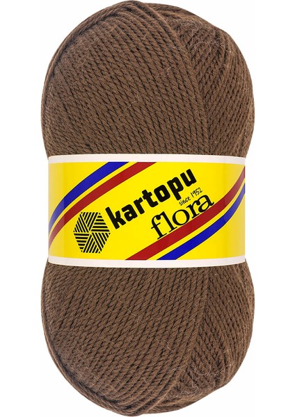 Flora K890 Kahverengi El Örgü Patik Ipi 100 gr