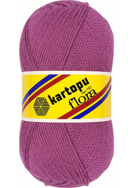 Flora K736 Koyu Gül Kurusu El Örgü Patik İpi 100 gr