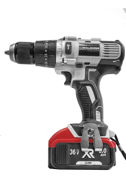 36V Darbeli Akülü Şarjlı Vidalama Matkap 5AH 13MM Metal Mandren Çift Akülü Redmax