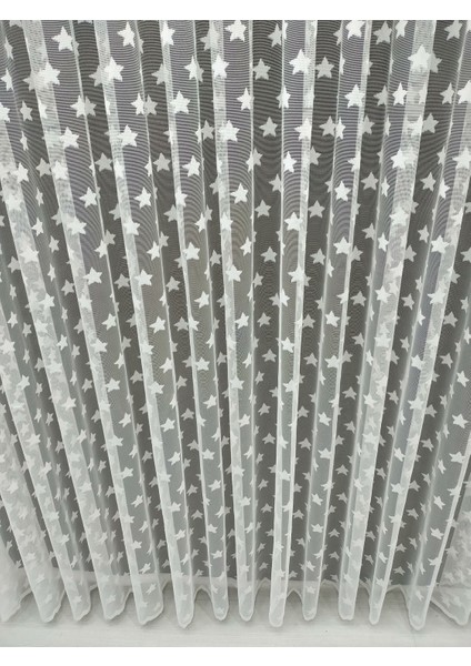 Yıldız Desenli Tül Perde 1x2 Seyrek Pileli fırsatları