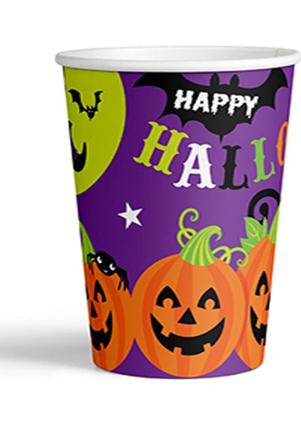 Halloween Temalı Karton Bardak 8'li