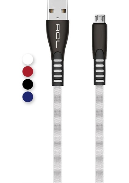 Micro USB Şarj ve Veri Kablosu Beyaz Ack-42