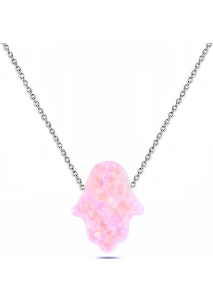 Pembe Fatma Ana El Izi Resin Taş Kolye fırsatları