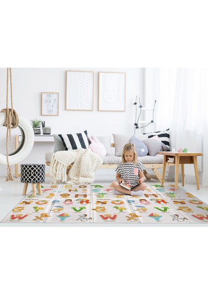 Katlanabilir Bebek Matı / Taşınabilir Çocuk Oyun Halısı 140 x 200 x 1 cm Su Geçirmez Kir Tutmaz Iç / Dış Ortama Uygun