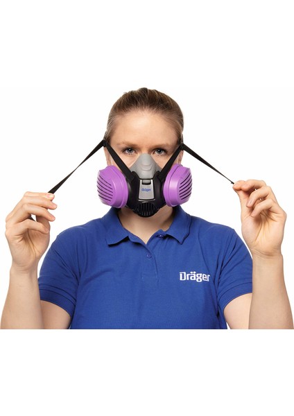 X-Plore 3300 Yarım Yüz Gaz Maskesi + 2 Adet A1B1E1K1 Abek1 (6738816) Filtre
