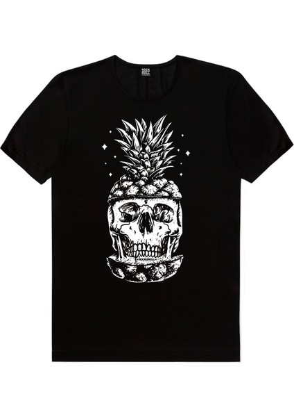 Ananas Kafa Siyah Kısa Kollu Erkek T-Shirt fiyatları