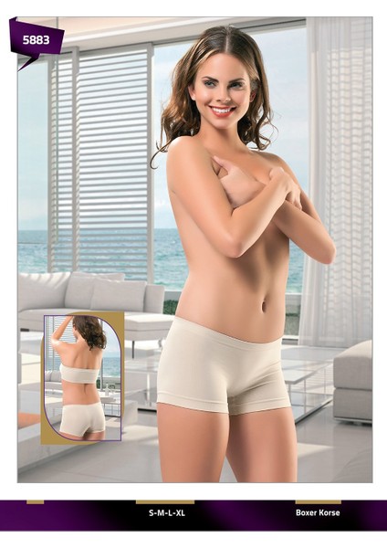 Beden Küçülten Seamless Dikişsiz Boxer Korse