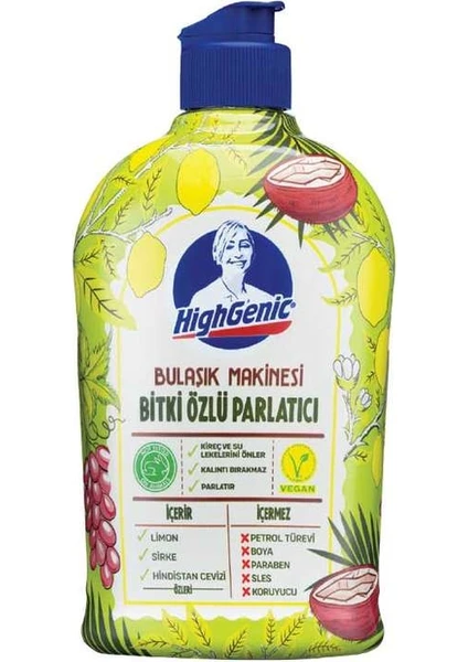 Highgenic Bitki Özlü Bulaşık Makine Parlatıcısı 500 ml