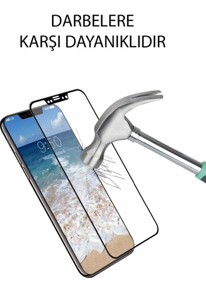 Caseworld Apple iPhone 8 Plus Beyaz Fiber Nano Tam Kaplayan Ekran Koruyucu Esnek Cam