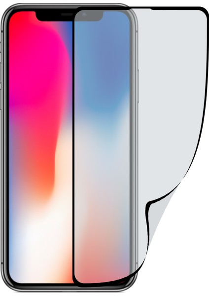 Caseworld Apple iPhone x Fiber Nano Tam Kaplayan Ekran Koruyucu Esnek Cam