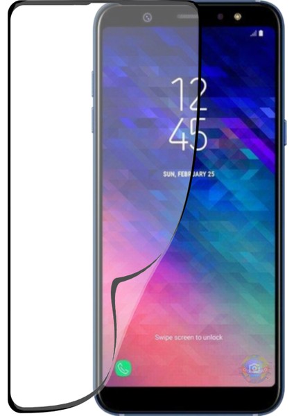 Caseworld Samsung Galaxy A6 Plus 2018 Fiber Nano Tam Kaplayan Ekran Koruyucu Esnek Cam