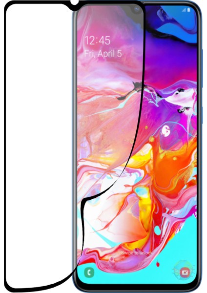 Caseworld Samsung Galaxy A70 Fiber Nano Tam Kaplayan Ekran Koruyucu Esnek Cam