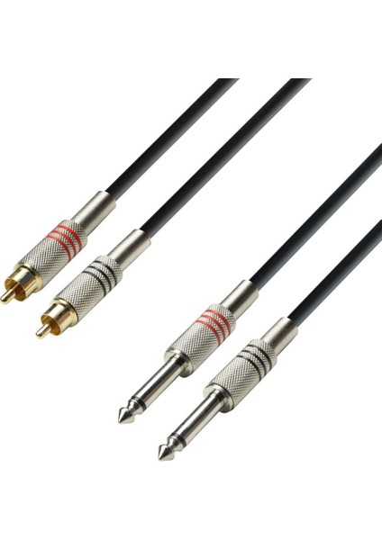 2 Rca Erkek 2x6.3 mm Mono Kablo 5 Metre