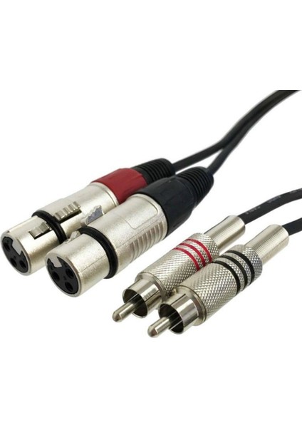 2 Rca Erkek- 2 Xlr Dişi Kablo 3 Metre