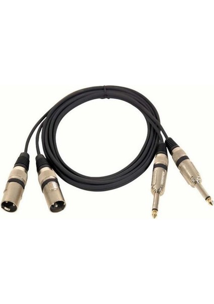 2 x Xlr Erkek 2x6.3mm Mono Kablo 5 Metre