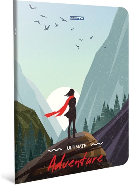 A6 Adventure Tel Dikişli Karton Kapaklı Defter 80 Yaprak