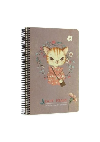Easy Notes A4 Kareli Spiralli Karton Kapaklı Defter 100 Yaprak