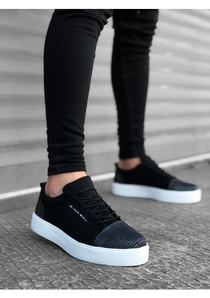 BA0104 Bağcıklı Siyah Ekose Süet Siyah Taban Spor Klasik Erkek Ayakkabı