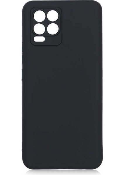 Realme 8 Pro Kılıf Kamera Korumalı Mat Soft Premier Silikon+Nano Glass Siyah