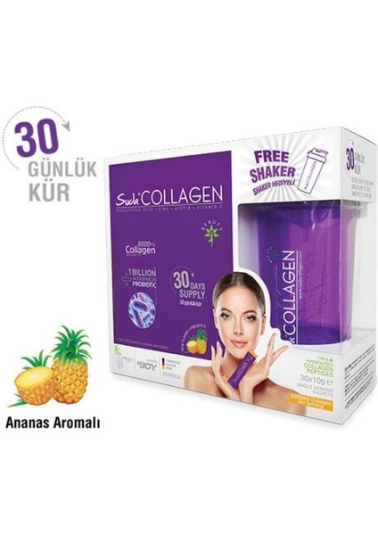 Takviye Edici Gıda Ananas Aromalı 30 x 10 gr - Toz Saşe