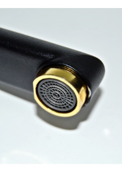 Siyah Gold Balık Sırtı Borulu Banyo Lavabo Musluğu Bataryası fırsatları