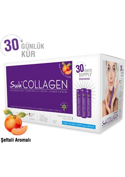 Şeftali Aromalı Kollajen 30 x 40 ml - 30 Günlük