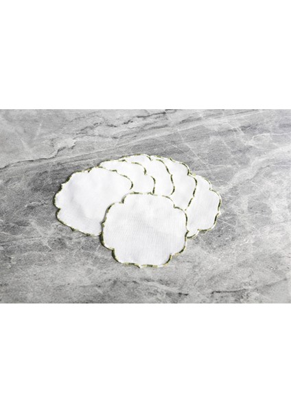 Caka Home 6 Li Kokteyl Peçete Ebruli Nakışlı Keten Efektli fiyatları