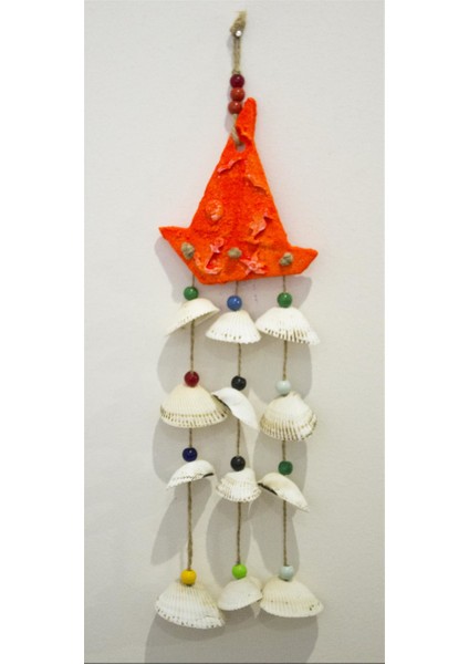 Antioch Artdesign Deniz Kabuklu Renkli Yelkenli Gemi Duvar Bahçe Balkon Süsü Ev Dekor Hediyelik Eşya