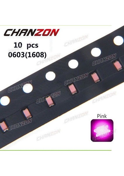 Pembe LED Smd 0603 Diyot Chıp 70-90MCD