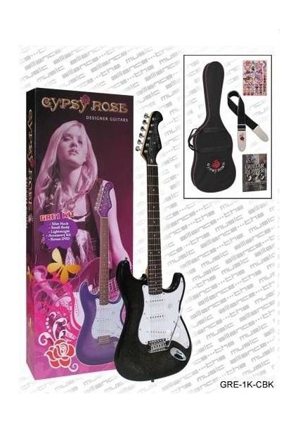 Elektro Gitar Gypsy Rose Set (Gıgbag, Strap, Stıck