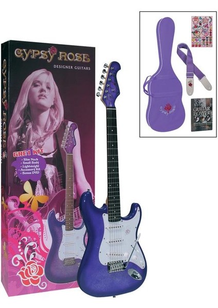 Elektro Gitar Gypsy Rose Set (Gıgbag, Strap, Stıck