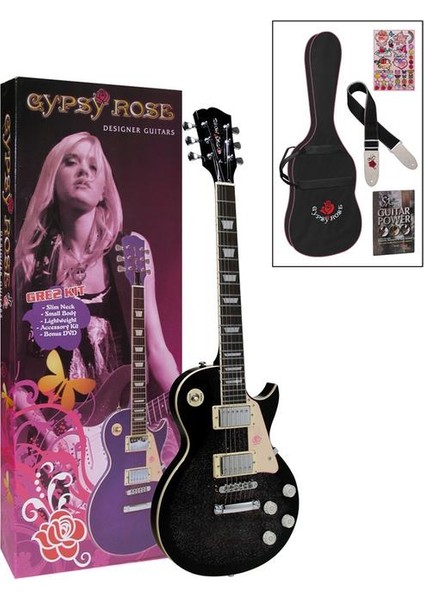 Elektro Gitar Gypsy Rose Set (Gıgbag, Strap, Stıck