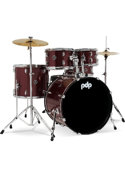 Pdp Drums Centerstage 22 Inch 5-Parça Akustik Davul Seti (Ruby Red Sparkle)