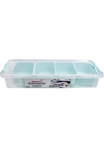 4 Bölmeli Saklama Kabı 2.5 Lt