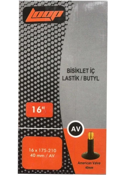 16X1.75 - 2.10 Arası Bisiklet Iç Lastik 16 Inc