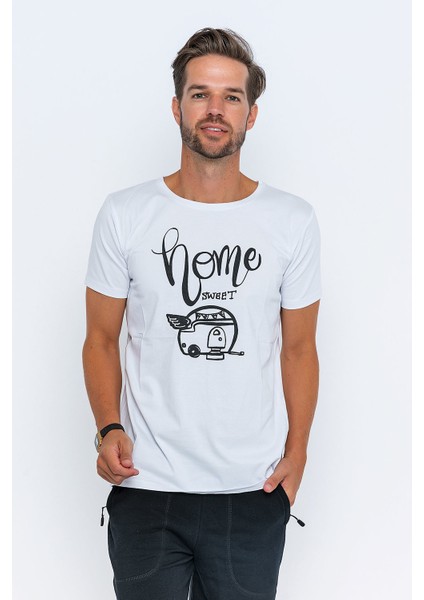 Home Sweet Baskılı Kamp Tişörtü fiyatları