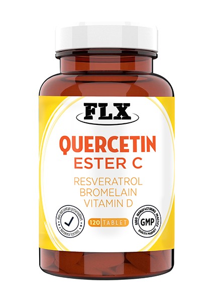 Quercetin Complex Kuarsetin Ester C Magnesium Bromelain Vitamin D Rutin Resveratrol Aserola 120 Tablet