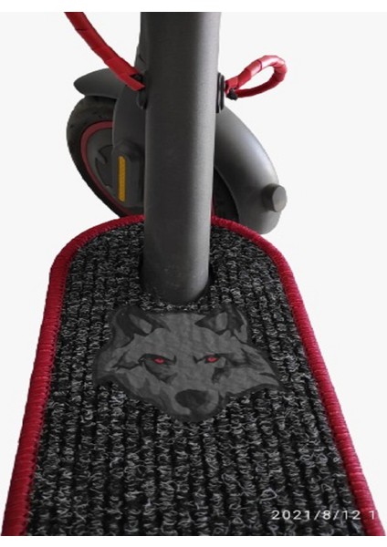 Elektrikli Scooter Aksesuar Happrun E9 Için Koruyucu Wolf Baskılı Paspas