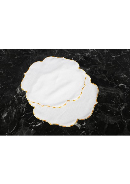 Caka Home 2 Li Supla Ebruli Nakışlı Keten Efektli