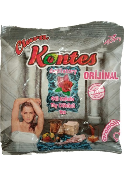 Kontes Gül Kokulu Tüy Dökücü Hamam Tozu 175 gr x 5