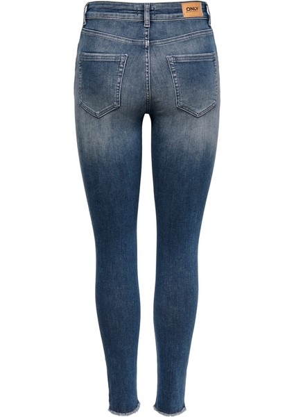 Bayan Orta Bel Paçası Desenli Kot Pantolon 15216970 fiyatları