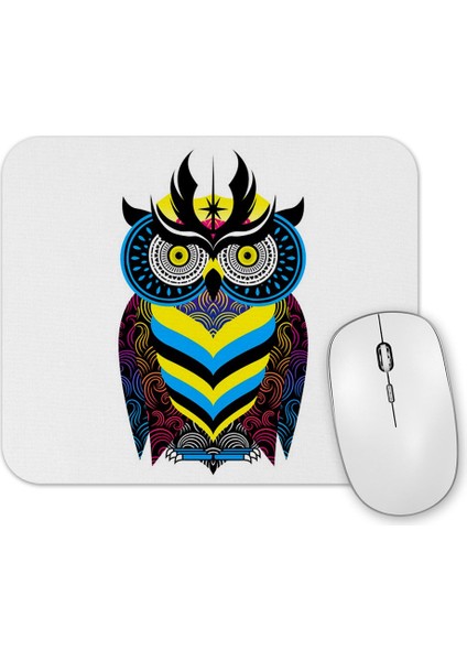 Kral Baykuş Renkli Baykuş Mouse Pad