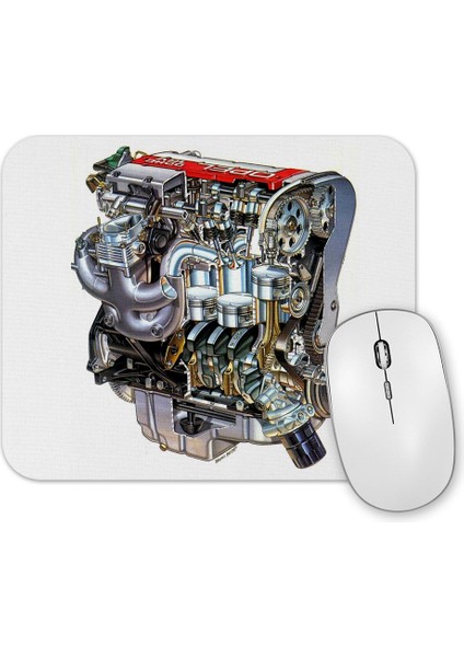 Red Top Opel Engine Mouse Pad