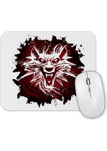The Witcher Wolf Silhouette Mouse Pad