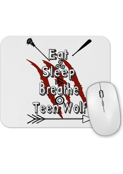 Teen Wolf Eat Sleep Breathe Mouse Pad
